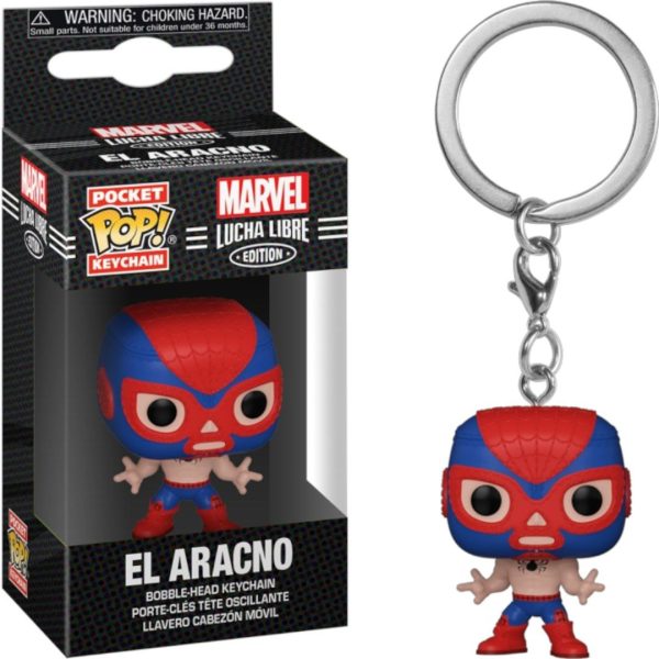 Funko Marvel Luchadores Pocket Pop El ARACNO Keychain Spider-man